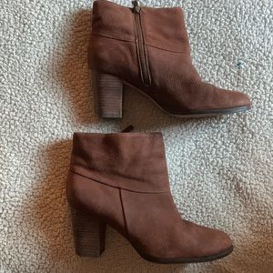 Cole Haan Nike Air — Brown Leather Zip-up Boots — 7.5